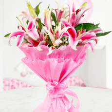 Pink Oriental Lilies